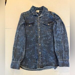 Men's Casual Blue Denim Shirt